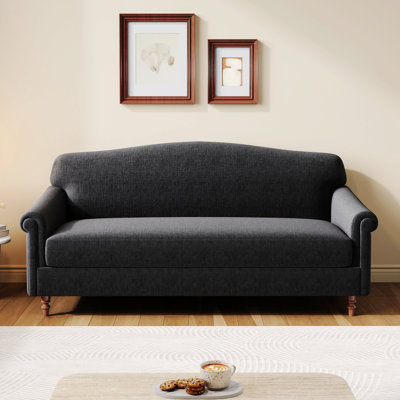 2-Seater Loveseat Sofa with Rolled Arms for Small Spaces