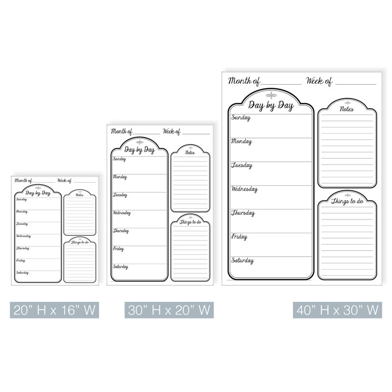 Plastic Dry Erase Board, 30" H x 20" W, White