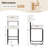 Set of Counter Height Bar Stools 26'' Counter Stools w/ Metal Frame & Footrest-563072109-563072111