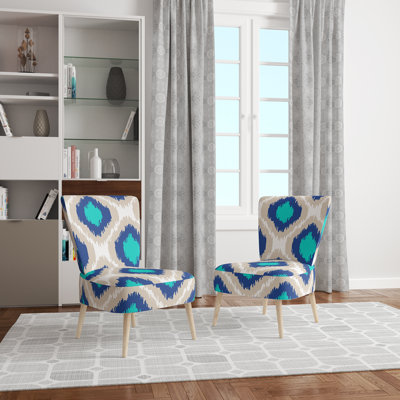 Chaise d'appoint rembourrée Ikat Ogee