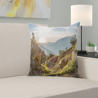 Mount Olympus Throw Pillow