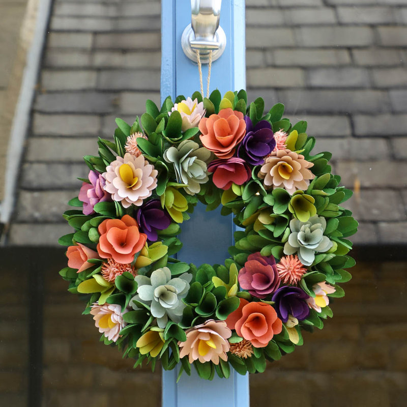 Faux Wood 35cm Wreath