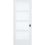 Porte intérieure pré-montée apprêtée en bois et verre d'intimité avec poignée et ensemble d'installation Evelin 4-Lite-71626401-71626403-71626414