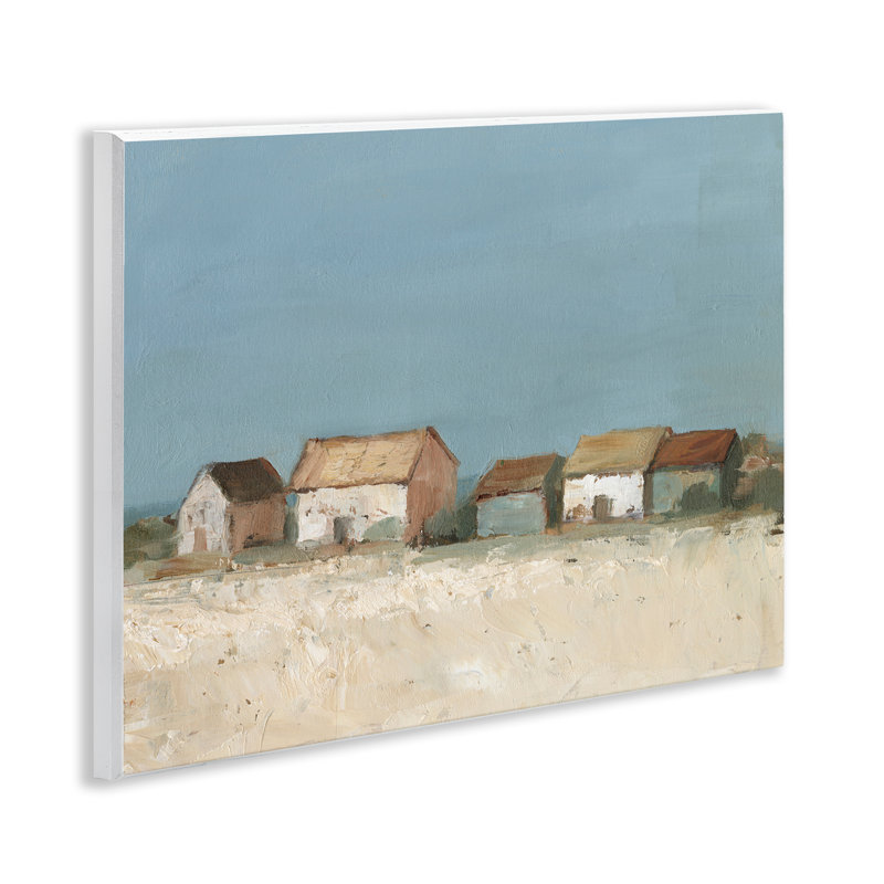 "Distant Town House", art mural sur bois par Ethan Harper