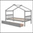 Wooden House Bed With Drawers-1386379613