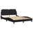 vidaXL Bed Frame without Mattress Zadar Dark Grey 137x190 cm Fabric-8736015