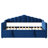Upholstered Twin Size Daybed With Adjustable Height Pop Up Trundle Twin Bed And USB & Type-C Charging Port, Day Bed Frame With 2 Side Pockets, No Box-Spring Needed, Blue