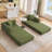 Modular Couch Sofa Bed For Apartment,Convertible Sofa Bed,Fixed-Shape Frame & Removable Armrests,Folding Mattress Couch For Small Spaces ,No Assembly ,Corduroy-2053554603
