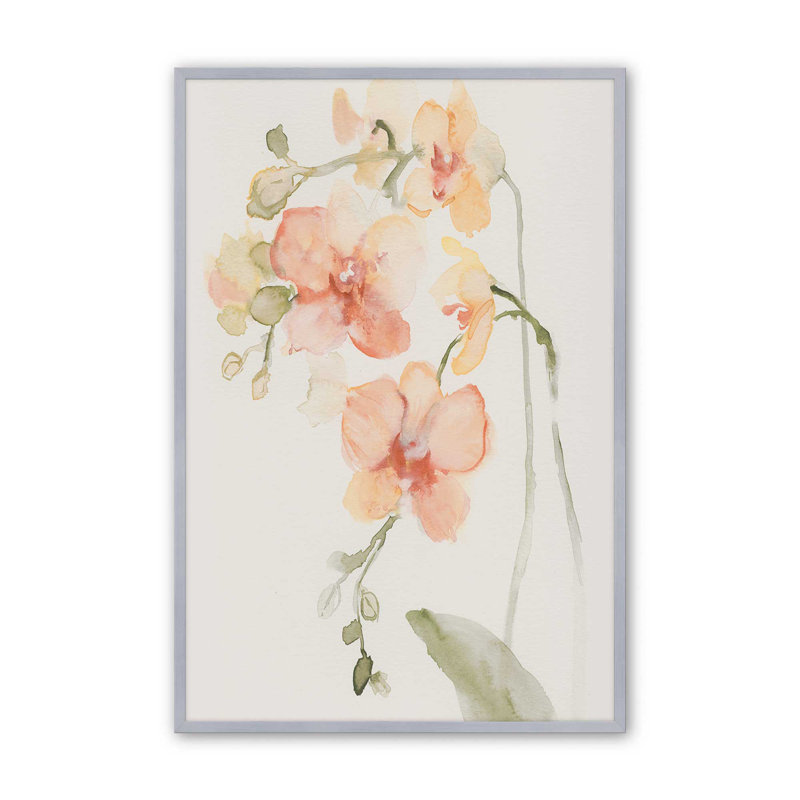 «Autumn Orchid II» par Victoria Barnes, reproduction d'art, 36" H x 24" W, Impression sur cadre ouvert sans papier mat