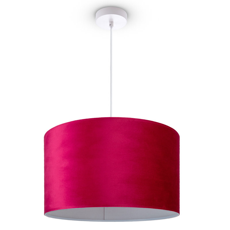 Ishmael 1 - Light Drum Pendant, White, Red