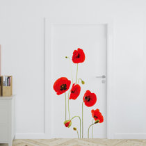 Decor Solution Wall Sticker Flower And Vine With Heart Corner Wall Sticker  Size(59*83)cm