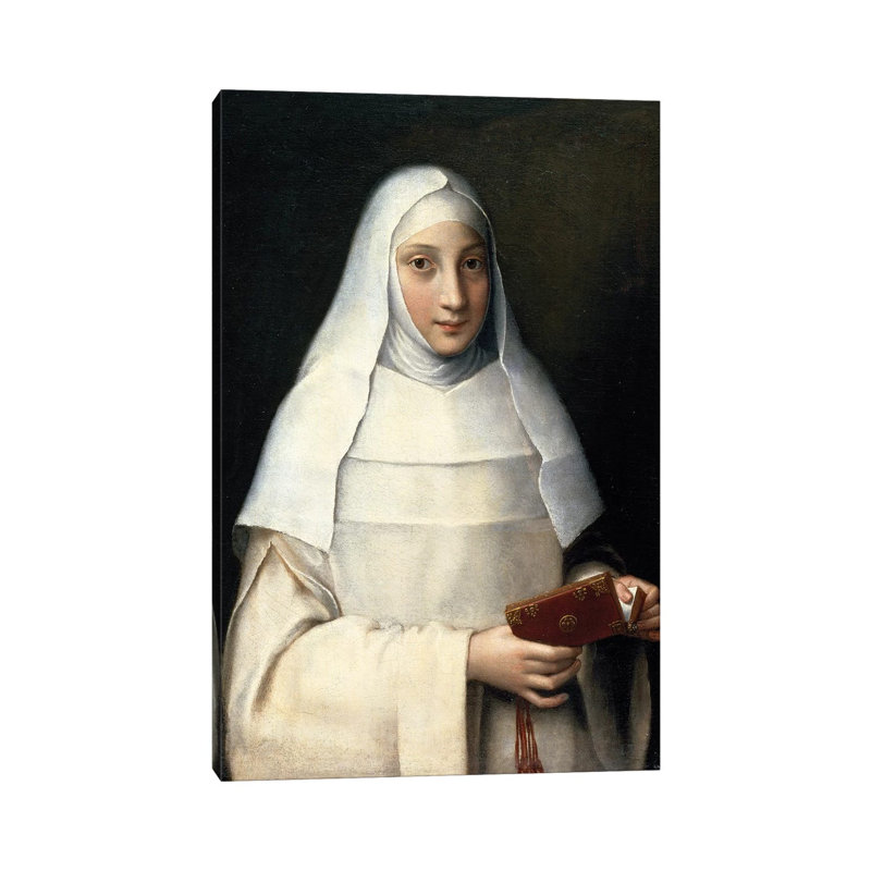 Portrait Of The Artist's Sister In The Garb Of A Nun by Sofonisba Anguissola - Wrapped Canvas Painting