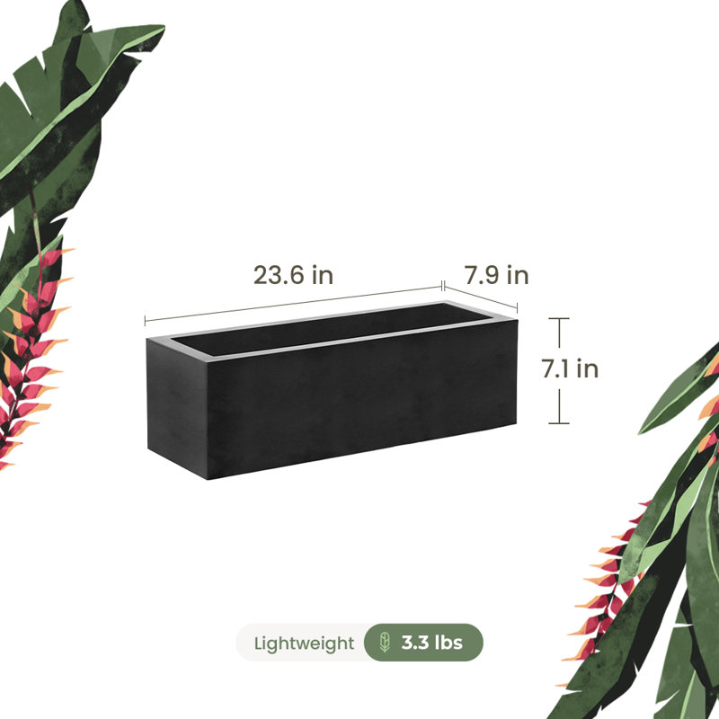 Benedikta Pot Planter, Marbled Black
