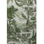 Tapis vert et beige à motif de village et de forêt-443283821