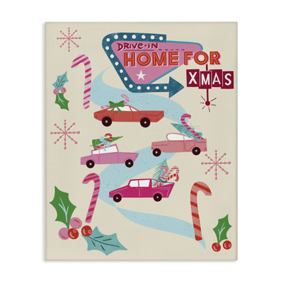 «Drive-In Christmas Fun», art mural par Jo Reid