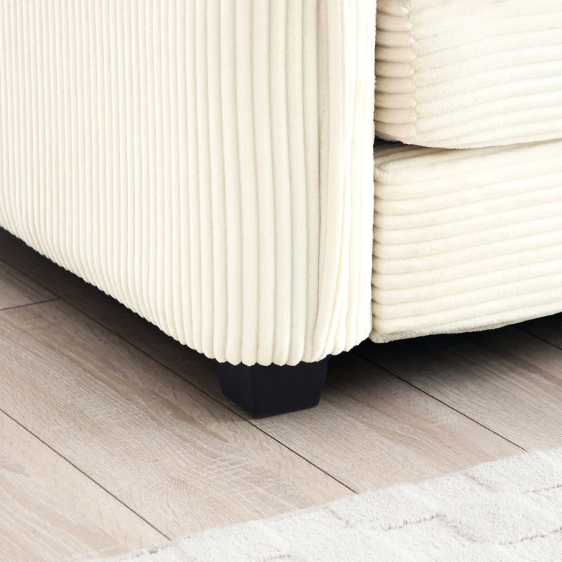 Velours côtelé beige doux pour un décor moderne et élégant