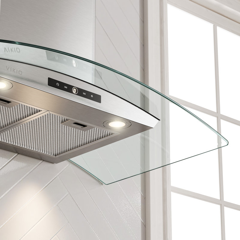 Hotte de cuisine murale VIKIO PRO 36 "à écran tactile 450 CFM en acier inoxydable, 35.2"
