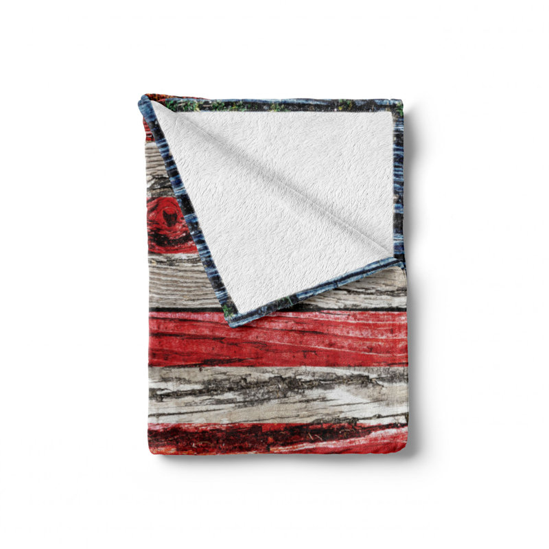 Hand Woven Throw Blanket, Striped/Red, 50" W x 60" L