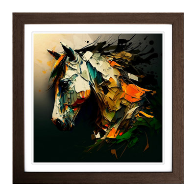 Pony Abstract Expressionism 1 Piece Single Picture Frame Wall Art
