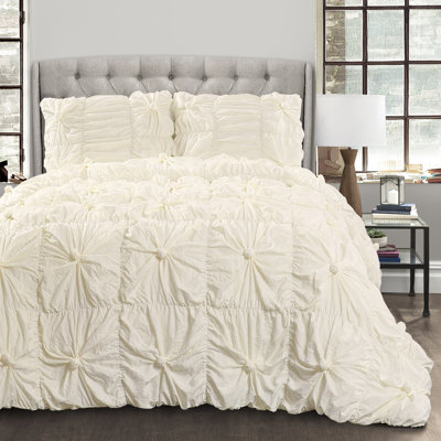 Ensemble d'édredon 100% coton moderne et contemporain Bella 3 pièces