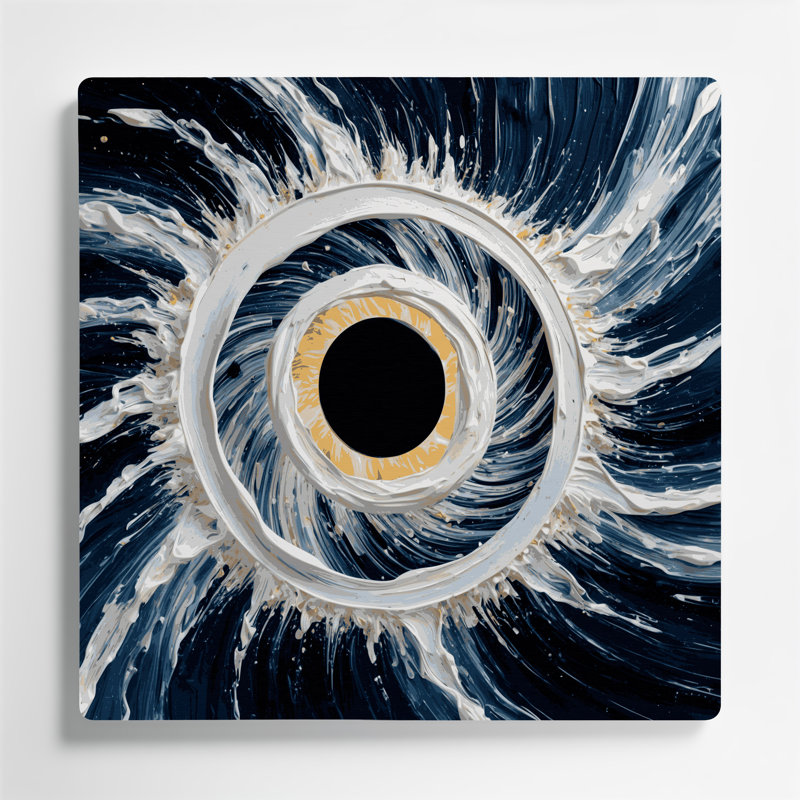Art mural gris Space Space Eclipse Corona, H 12 po x l 12 po
