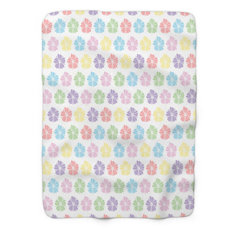 Rainbow Pastels - 1 pièce Sherpa Premium, Lit simple