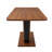 Modern Extendable Dining Table, Walnut & Black Expandable Kitchen Table for Small Spaces, 57-inch