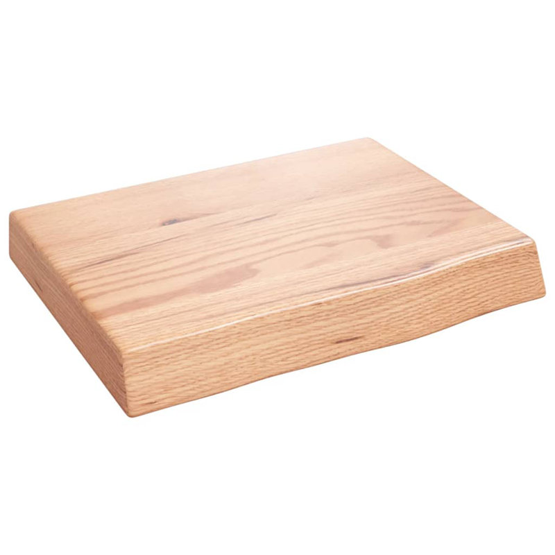 Bergamot 40cm Solid Wood Single Bathroom Vanity Top, Light Brown