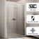 45"-48" W x 76" H Reversible Framed Sliding Shower Door With Soft Close And Clear Tempered Glass