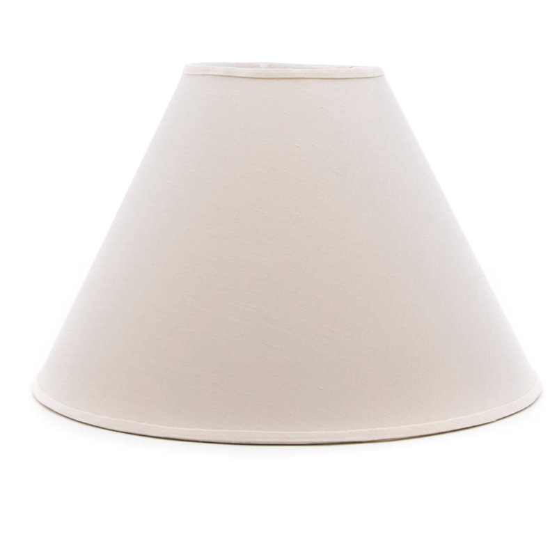 Linen Empire Shade - Sugar, White, 9.25" H x 13" W x 5" D