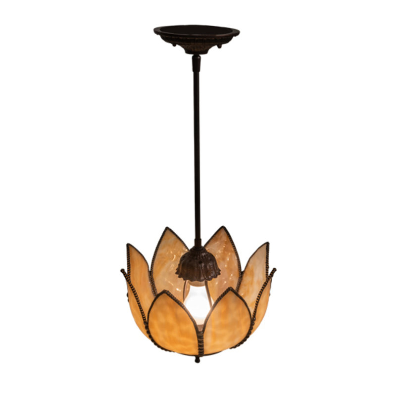 Luminaire suspendu en bronze d'acajou à 1 lumière Aubriella