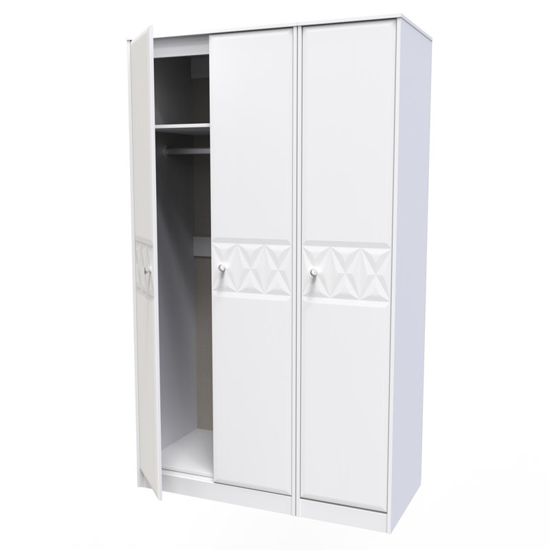 Clintonville 3 Door Wardrobe, White