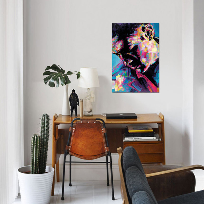 «Poseur» par James Gray - Estampe numérique sur toile tendue avec châssis, H 60 po x l 40 po x P 1,5 po, Toile tendue