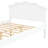 Full Size Wood Platform Bed with Headboard, White