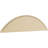 44"W x 12"H x 1-3/4"P Segment Arch Smooth Signature Urethane Pediment, Primed Tan-102752855-113022678