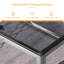 Roniqua 120cm Luxury Modern Tempered Glass Coffee Table with Stainless Steel Frame for Living Room-458351836