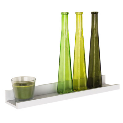 Dura Floating Display Shelf, Lipped Design, Foil-Wrapped Finish