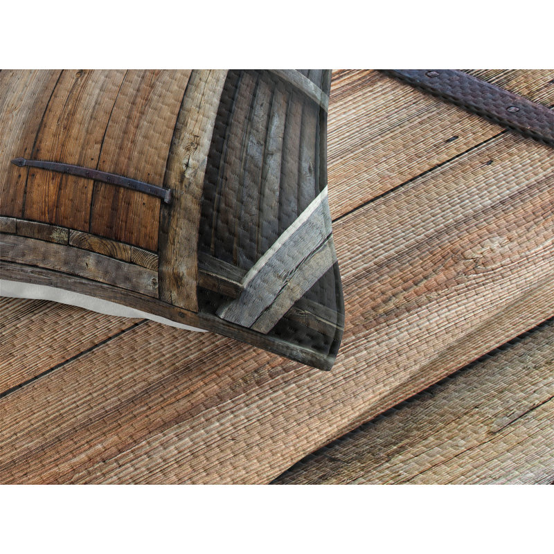 Rustic Polyester Coverlet, King Bedspread + 2 Shams