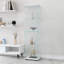 Vitrine en verre avec porte, 4 couches, vaisselier, présentoir en verre adapté au salon, à la cuisine, à la chambre à coucher-1102034017