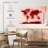 Aliaz World Map Paint Splashes Red-107850415
