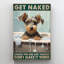 Yorkshire terrier «Get Nake 2» - 1 pièce rectangulaire, Yorkshire terrier «Get nu», impression sur toile-2030825770