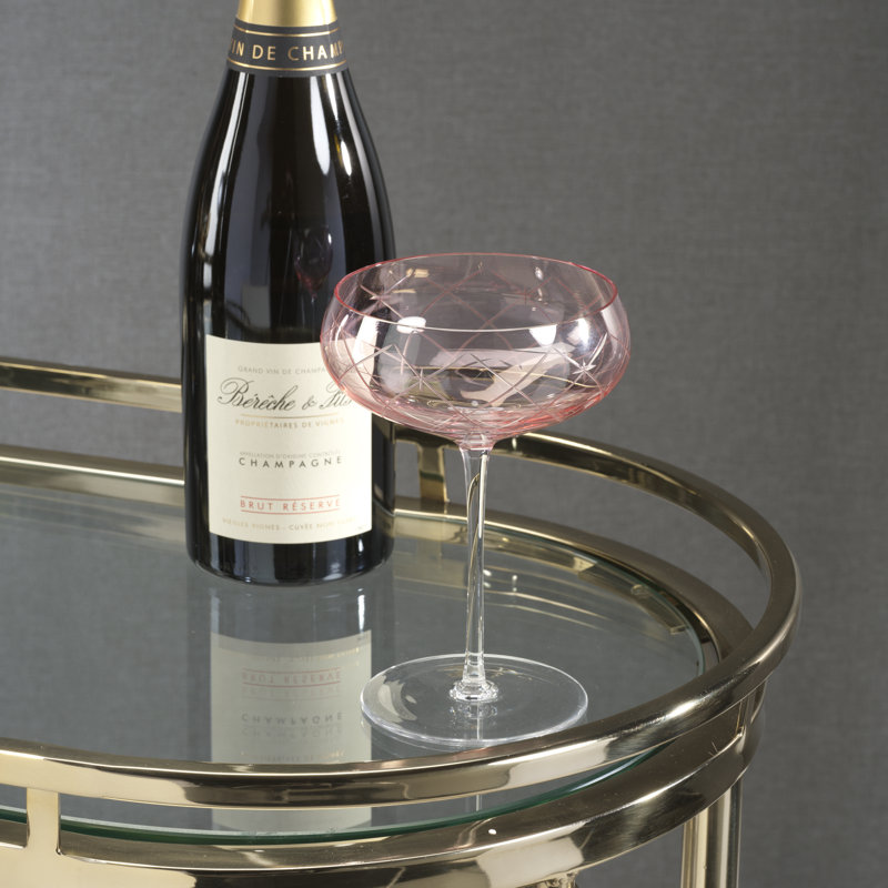 Verres coupés à la main Audrey, Lustre rosé