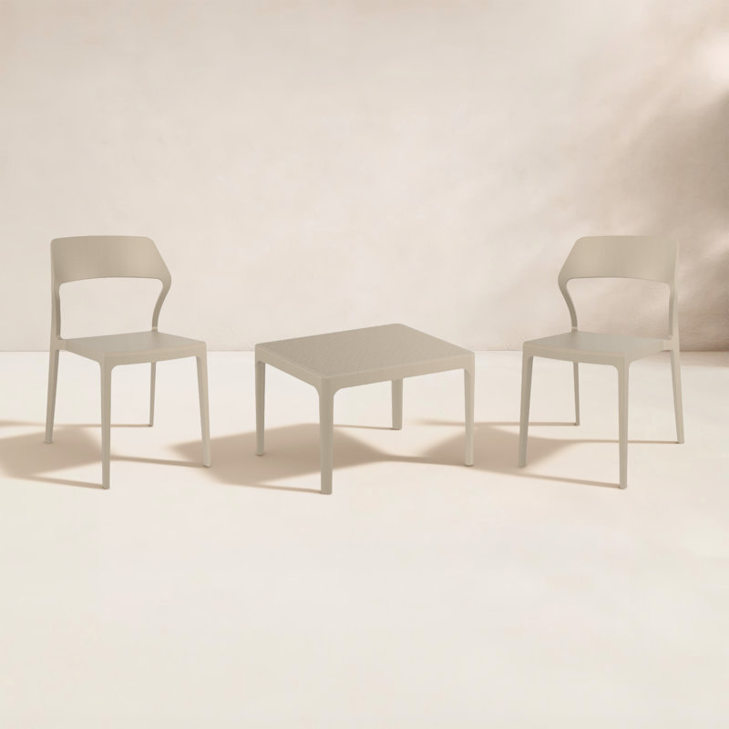 Farrah Snow 2 Person Seating Set, Beige