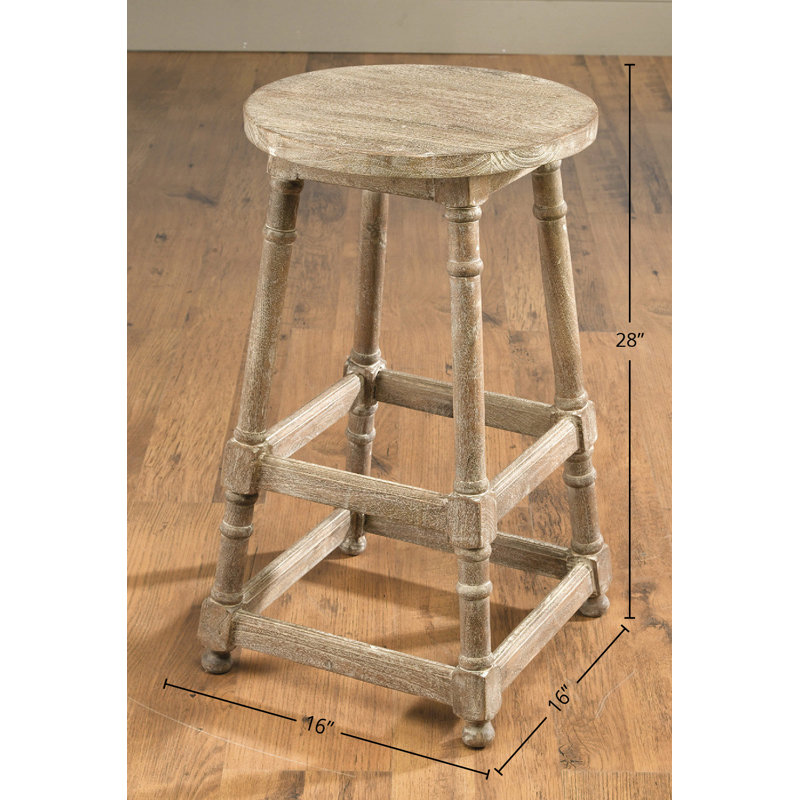 Fusae 28" Bar Stool, Weathered Gray