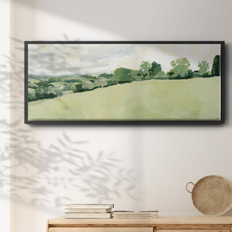 Pearly Pasture II - toile encadrée, H 12 po x l 30 po