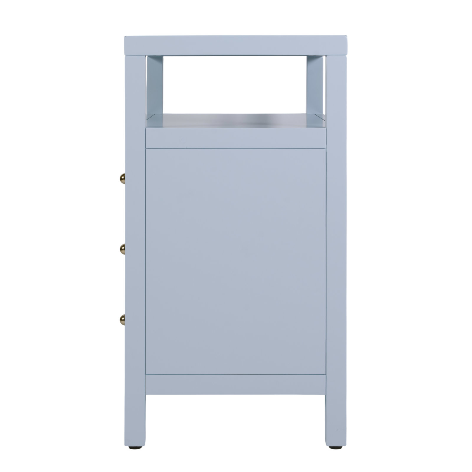 Celine 3-Drawer Acacia Nightstand, Light Blue