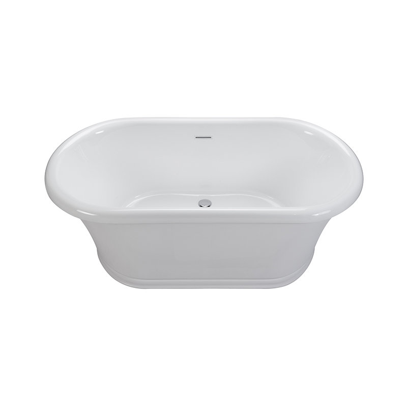 MTI Solutions 72" Freestanding Air Bathtub, Matte White, DoloMatte, 23.5" H x 72" W x 33.75" D