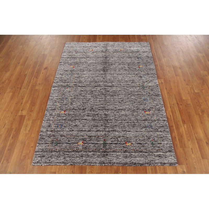 Tapis indien fait à la main de style Gabbeh 4 x 6