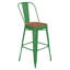 Tabouret à hauteur de comptoir toutes saisons avec siège en résine polyester Brinya-1772882661-1772882687