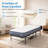 75" Foldable Guest Bed with Headboard & Memory Foam – 300LBS, 5" Mattress, Rolls for Storage